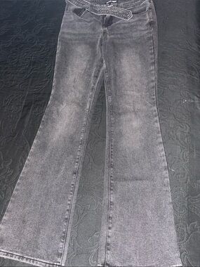 Almost Famous Grey Flare Jeans